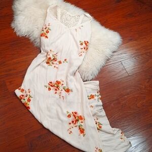 Lovestitch Beige Floral Lace Back Maxi Dress